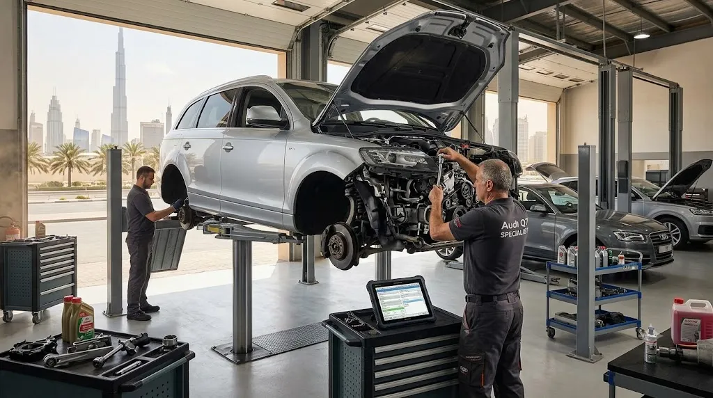 Audi Q7 repair and service in Dubai by independent Audi specialists