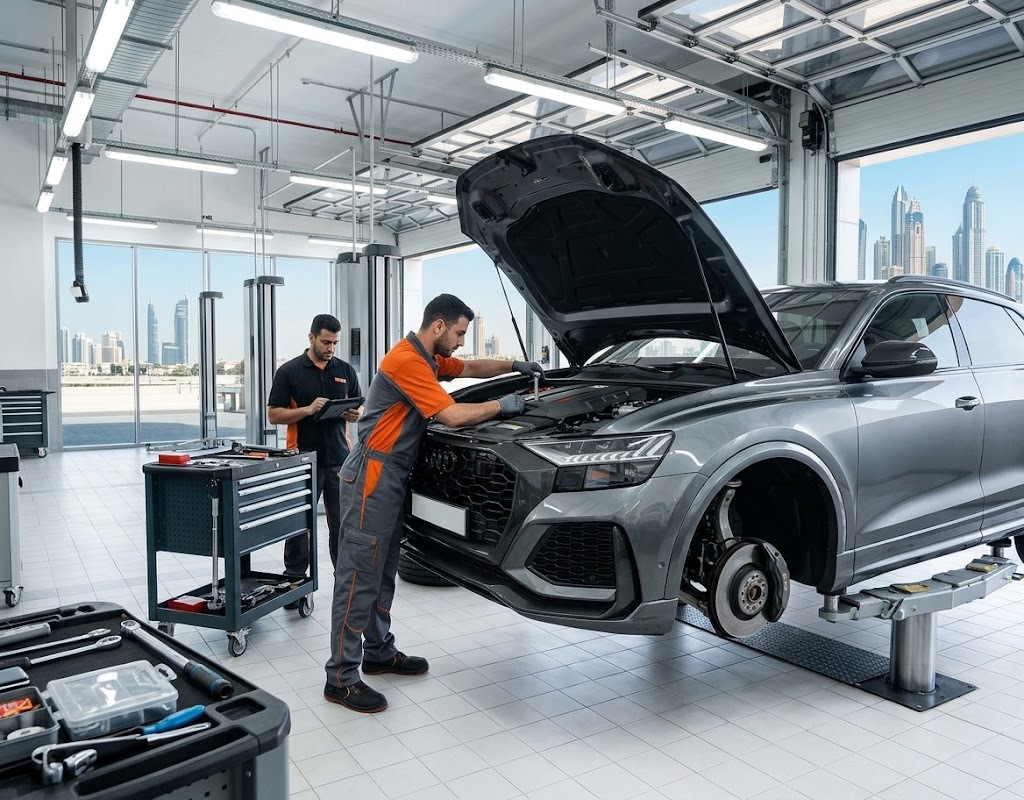 Audi RS Q8 repair Dubai — independent specialist workshop servicing the RS Q8 4.0 TFSI V8